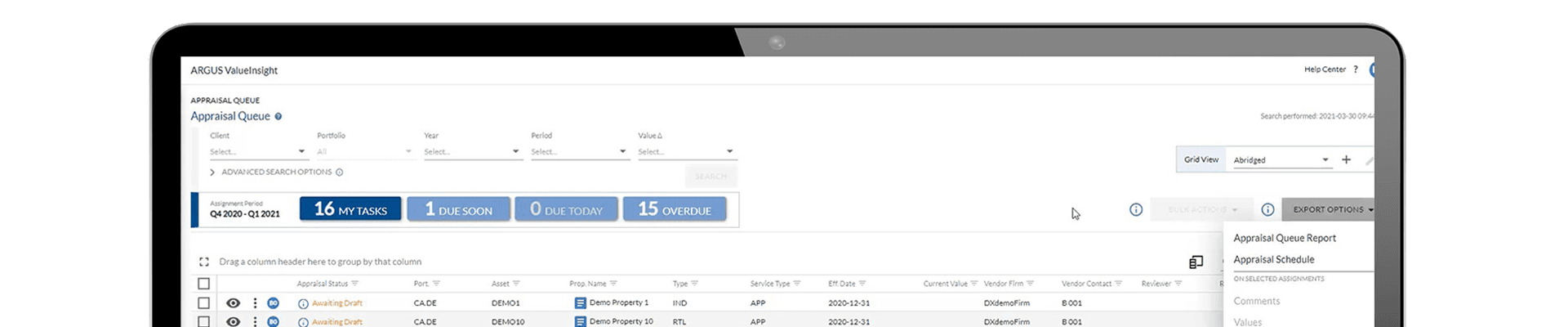Solutions ARGUSValueInsight Stats x